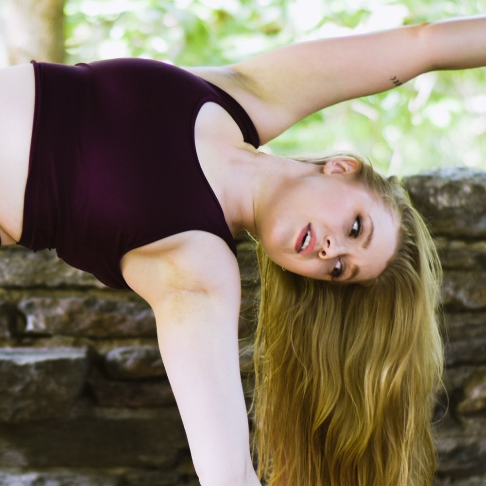 Dark purple tank sports bra